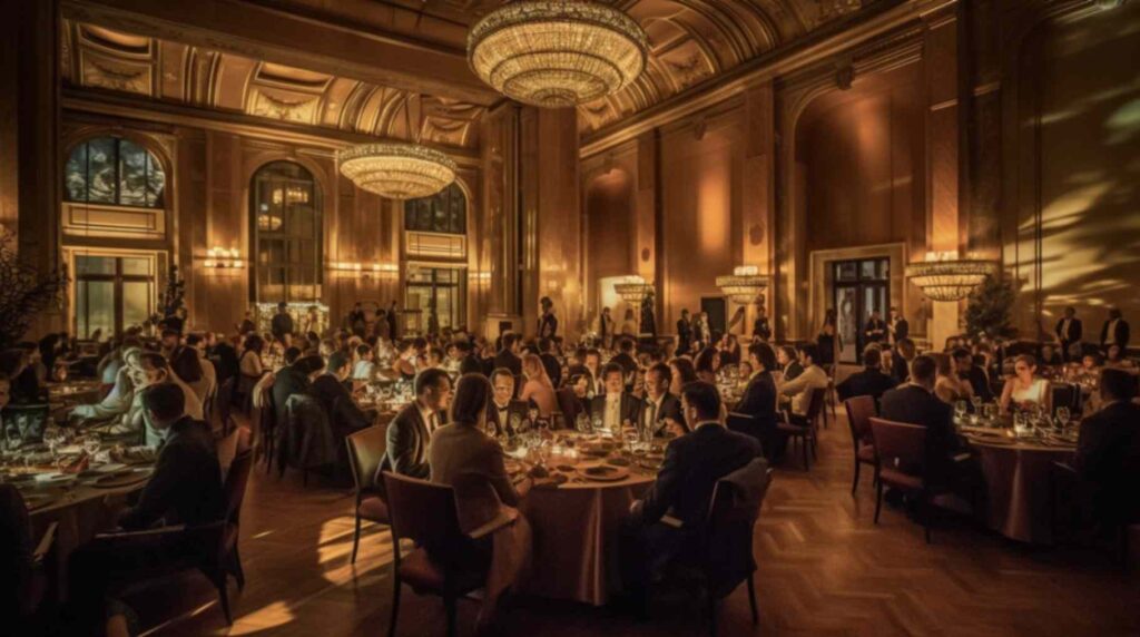Gala dinner in a historic London Ballroom